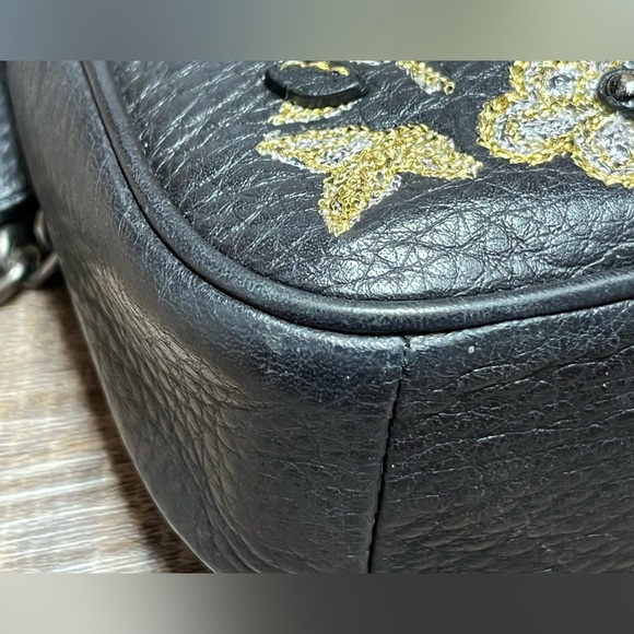 Coach Black Leather Floral Nolita 19 - Picture 2 of 13